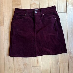 Market & Spruce Deep Burgundy Mini Skirt